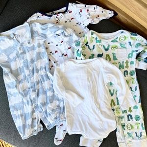 Footed sleeper long sleeve onesies 3-6 months Carter's Gymboree boys bundle lot